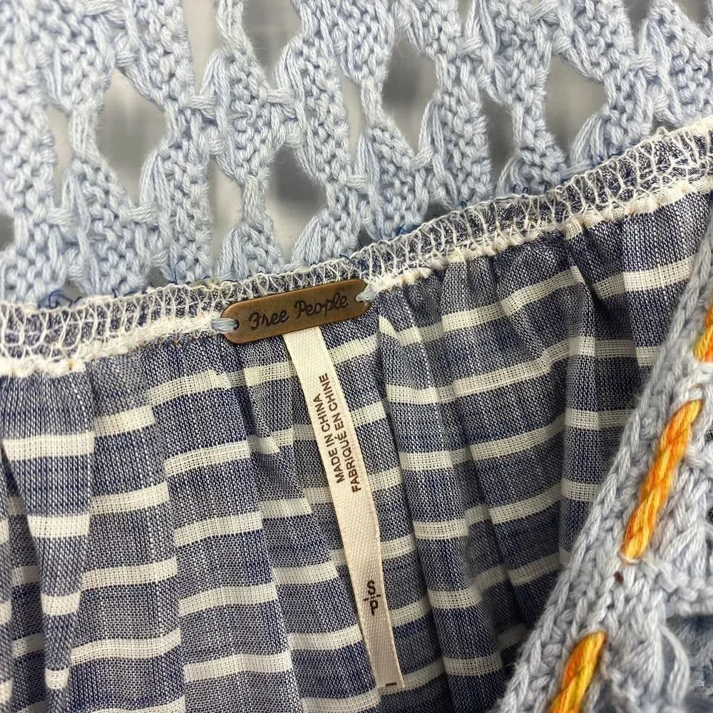 OPEN TO OFFERS! Free People Blue Striped Women's Top - Picture 11 of 11